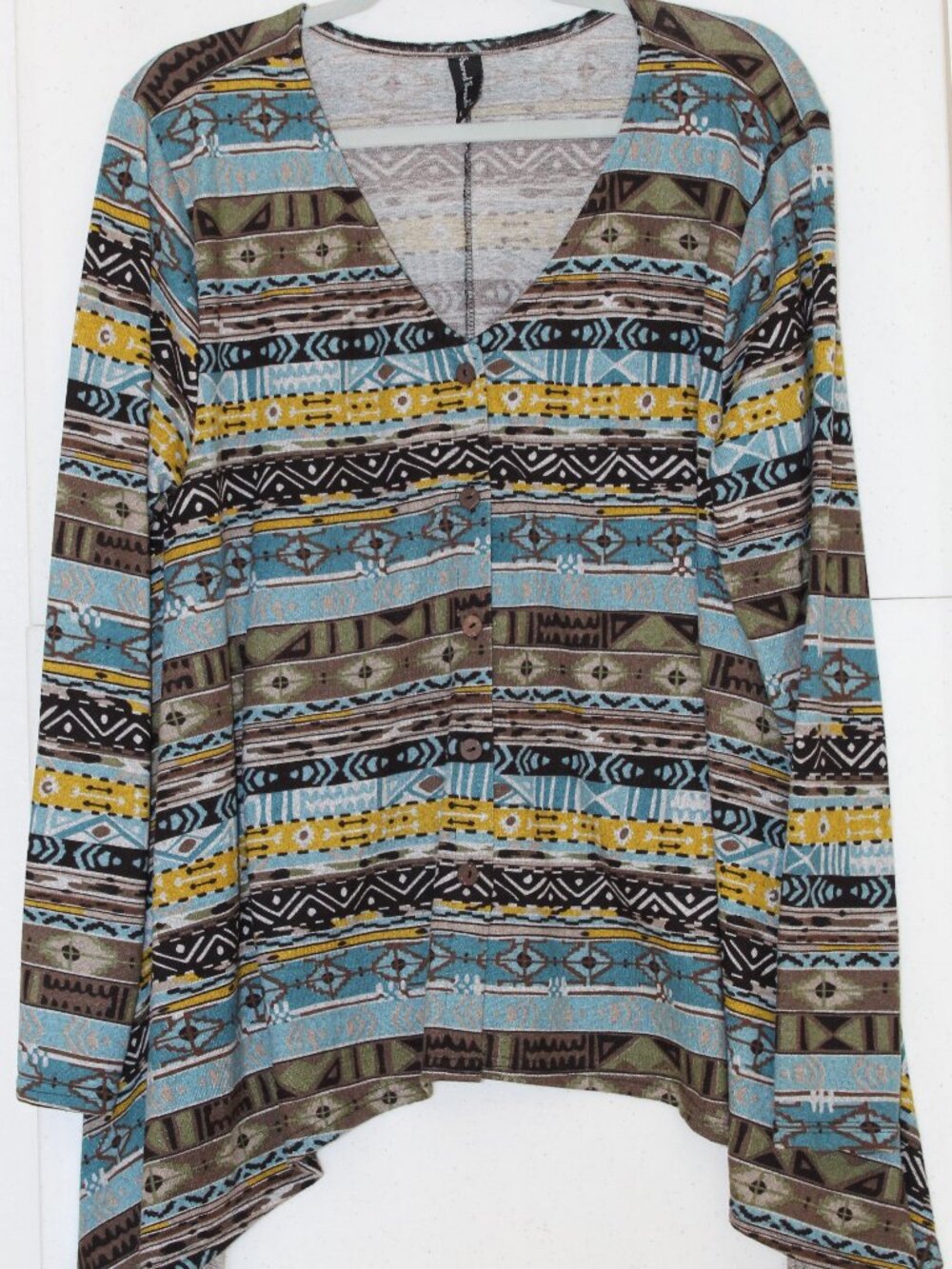 Sacred Threads Womens Size L/XL Long Sleeve Multicolor Shrug Sweater Cardigan